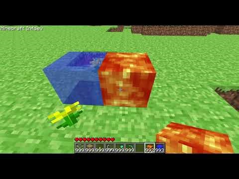 minecraft infdev - placing lava block into water