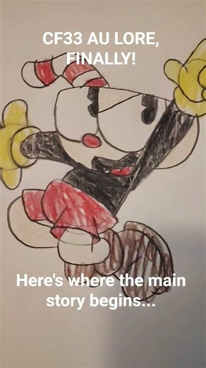 "The beginning of the story..." {CF33 AU LORE} #drawing #viral #trend #cuphead #au #rainbowfriends