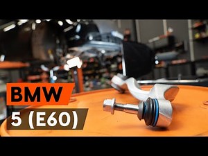 How to change front suspension arm / front control arm on BMW E60 [TUTORIAL AUTODOC]