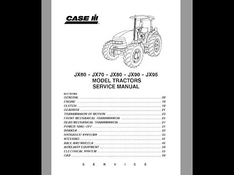 Case JX 60 - JX70 - JX80 - JX90 - JX95 Workshop Manual