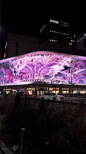 BTS "Swim"과 만난 신세계 벚꽃 환영 🌸 Shinsegae Media Facade SEOUL 🇰🇷