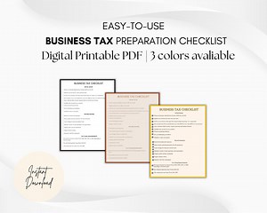 Business Tax Preparation Checklist, Tax Deduction Spreadsheet, and Comprehensive Tax Prep Guide! - Etsy UK