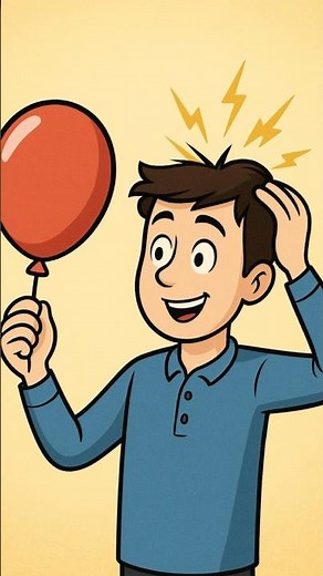 😲 Balloon Magic! Static Electricity Explained | Funny Science Shorts | Factotoon #shorts