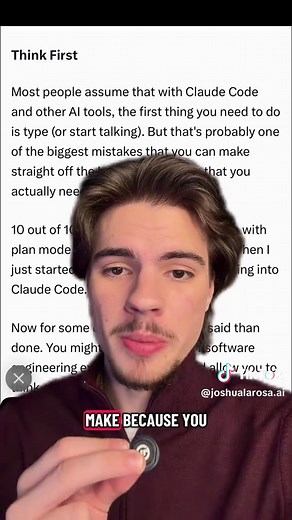 🚨A former engineers Claude Code guide just hit 4.5M views on X. Here’s what it changed about how I code with AI: 1. Plan Mode. Think first type second. Press Shift Tab twice to enter plan mode. 2. CLAUDE.md. Teach Claude your bash commands, code style and workflow once and it remembers. 3. Context Degrades at 30%, Not 100%. This is why you’ve had terrible Claude output even after Compacting. Comment “GUIDE” for the link below! 💬 #claudecode #ai #coding #ainews #claude