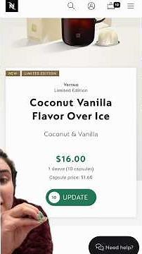 Nespresso coconut vanilla iced coffee!