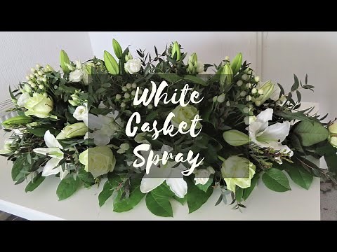 White Double Ended Casket Spray - The New Season Florist