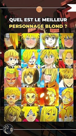 Lequel de ces personnages blonds est ton préféré ? ⚡
