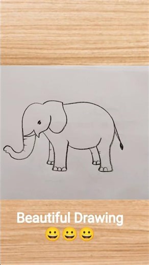 Elephant drawing easy step by step