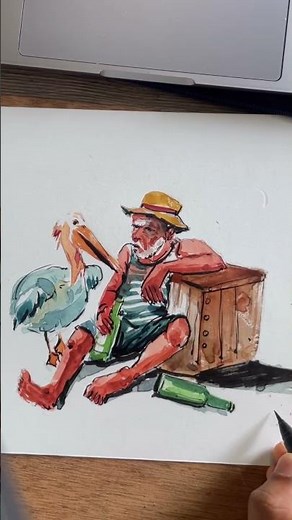Simple watercolor tutorial #arttutorial #beginnerartist