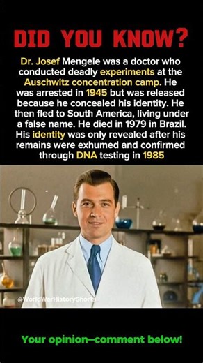 The German Doctor Who Escaped Justice for 40 Years