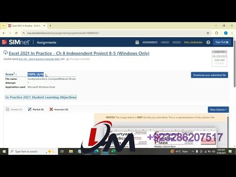 Excel 2021 In Practice Ch 8 Guided Project 8-5 (Windows Only) | Excel SIMnet Assignment Ch 8