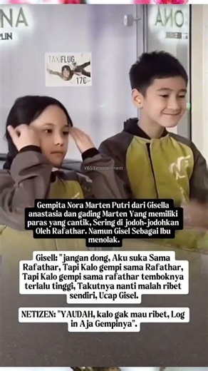 LANGSUNG DITOLAK! Gisella Buka Suara Soal Gempi Dijodoh-jodohkan dengan Rafathar: Alasannya...