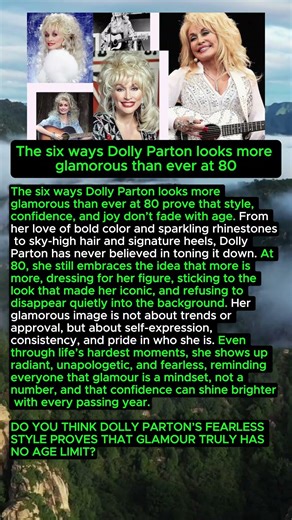 At 80, Dolly Parton Looks More Glamorous Than Ever #dollyparton #celebritystyle