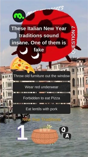 Crazy Italy! Throwing Furniture on New Year? 😱 Find The Fake! #shorts