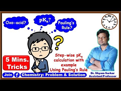 Pauling's Rule for calculation of pKa of poly-oxoacids ।CSIR-NET। SET। GATE। IIT-JAM।NEET ।JEE।