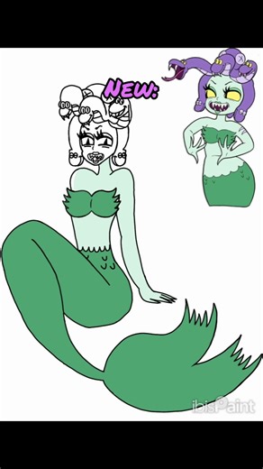REMAKE OF DRAWING CALA MARIA - SPEED PAINT #cuphead #cupheadart #calamaria calamaria