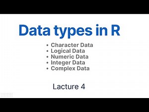 Data types in R programing| R learning| Character data| Logical data| integer data| complex data|