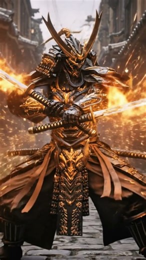 Cyber Samurai: The Golden Blade Awakens ⚔️🔥 | Epic AI Warrior Short #aishorts #ytshorts