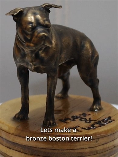 Solid Bronze Boston Terrier Statue Check out my YouTube channel! https://www.youtube.com/@The_Metallurgy #metalcasting #dogs