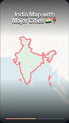 India Map with Major Cities 🏙️ 🇮🇳