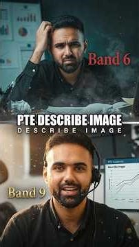 PTE Describe Image Band 6 vs Band 9 Answer 🚀 #pte #describeimage