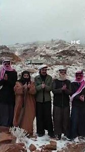 Rare snowfall transforms desert city of Ha'il and Tabuk in northern Saudi Arabia