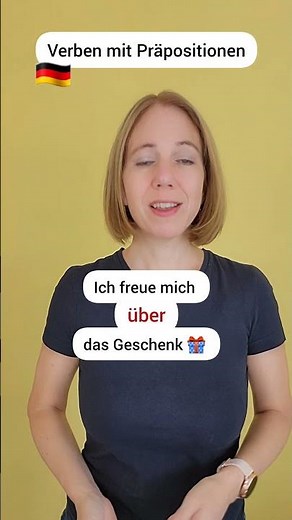 Verben mit Präpositionen: ich freue mich ... #easygerman #germangrammar # #language