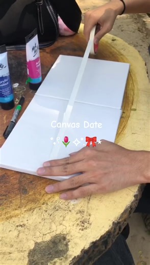 Hand-Painted Canvas Date for Couples