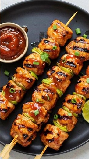 Perfectly Grilled Chicken Skewers Every Time #bbq #chicken #shorts