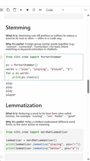 Difference between Stemming and Lemmatization | Python NLTK Shorts | Stemming vs Lemmatization | CC