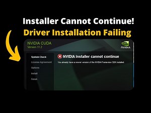 Fix NVIDIA Installer Cannot Continue! NVIDIA Driver Installation Failing?