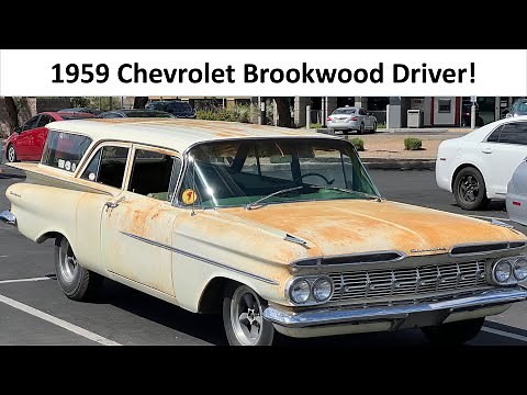 1959 Chevy Brookwood 2 Door Wagon - Walking around a Chevrolet Survivor Driver #barryt