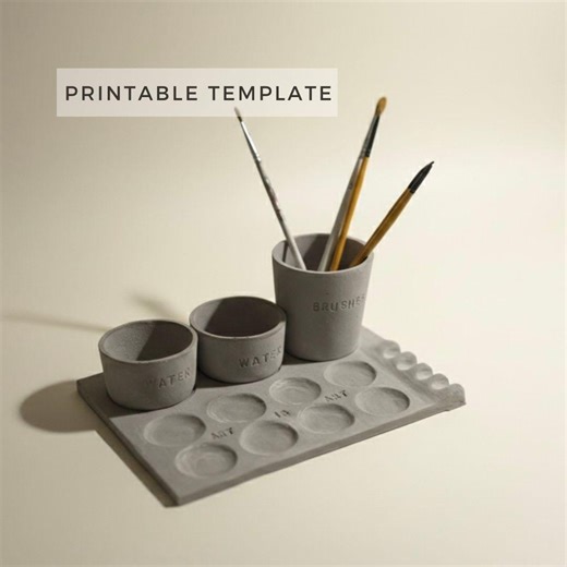 Painting Palette Template Set: DIY Ceramic Slab Building (printable PDF Download A4 Size) - Etsy