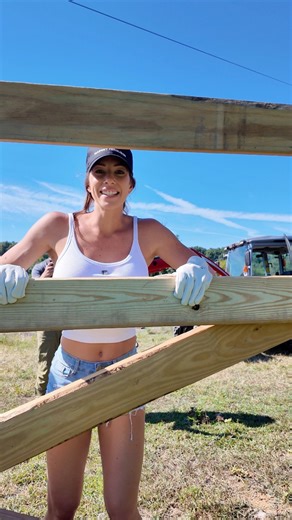 Install my new garden gate with me using the Massey Ferguson 🚜 #tractor #homestead #offgridliving #offgrid | Janna Breslin