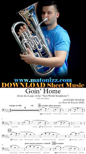 Happy Memorial Day 🇺🇸🇺🇸🇺🇸 📥 DOWNLOAD SHEET MUSIC - https://www.matonizz.com/product/goin-home/ 📯 JP274s EUPH BUNDLE - https://www.matonizz.com/product/jp274s-matonizz/#configuration 🏫 STUDY WITH ME AT SETON HILL UNIVERSITY - amatonis@setonhill.edu 👨‍🎓 ONLINE LESSONS - euphonium.legends@gmail.com #dvorak #goinghome #newworldsymphony #euphonium #memorialday2023 #lowbrass | Matonizz
