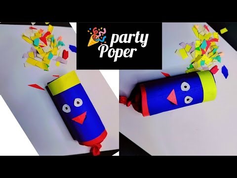 Easy paper craft/party 🎉 popper for birthday party #artandcraft #support #tutorial# #trending #easy
