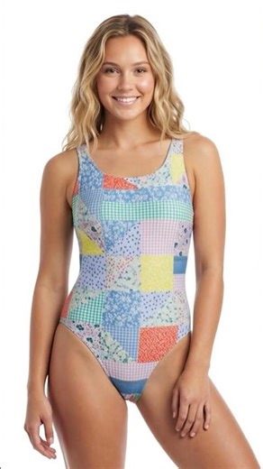 Sporti Country Bloom Wide Strap One Piece Swimsuit (22-44) | SwimOutlet.com