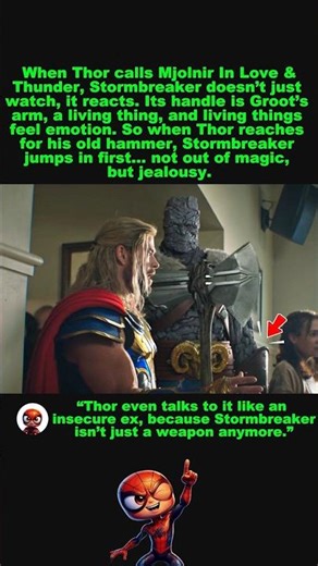 The Real Reason Why Stormbreaker Blocked Mjolnir Out of Jealousy. #thor #marvel #goviral #fyp
