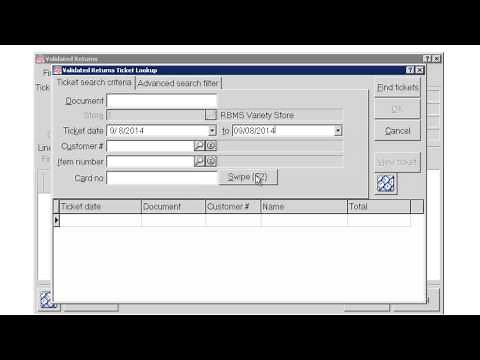 How to do Validated Returns using NCR Counterpoint