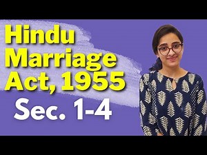 Hindu Law || Hindu Marriage Act || Who is a Hindu? ||Chapter 1 - Sections 1 to 4 || LAW SCHOOL