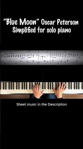 Blue Moon #pianosheetmusic #jazzpiano #piano #oscarpeterson