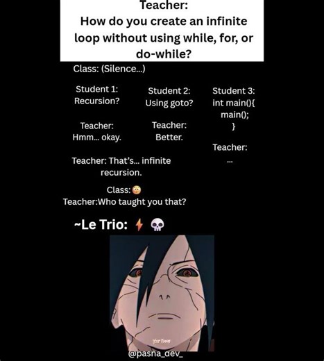 Teacher asked for a loop…He removed loops completely 💀😈