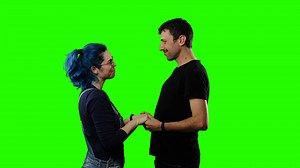 Romantic Couple Hugging On Green Screen Stock Footage SBV-352292442 - Storyblocks
