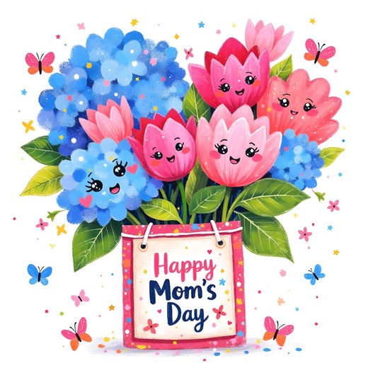 Mother's Day Floral Graphics | Whimsical Flower Illustrations (29 PNG Files) - Etsy