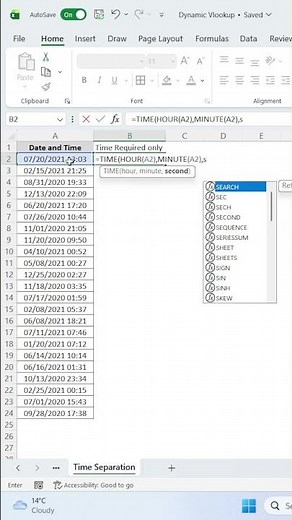 🔥 Extract Time from Date & Time in Excel⏰, Essential Tips for Beginners, #shorts #viral #excel