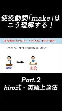 The true nature of the causative verb "make" | If you know the main and supporting roles, you can...