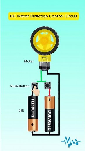 DC Motor Forward/Reverse Control using Push Buttons #Shorts