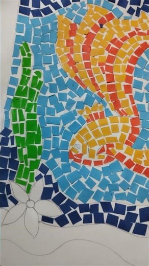 paper collage painting making tutorial for school project #tutorial #art #viral #diy #paperwallcraft