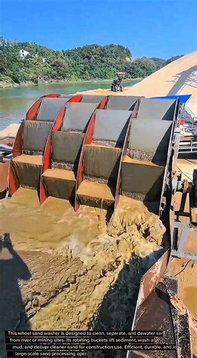 "Powerful Sand Washing Wheel Machine – Extreme River Sand Processing Technology"