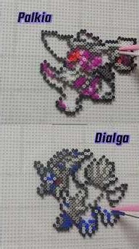 Dialga x Palkia từ hạt nhựa ủi #pokemon